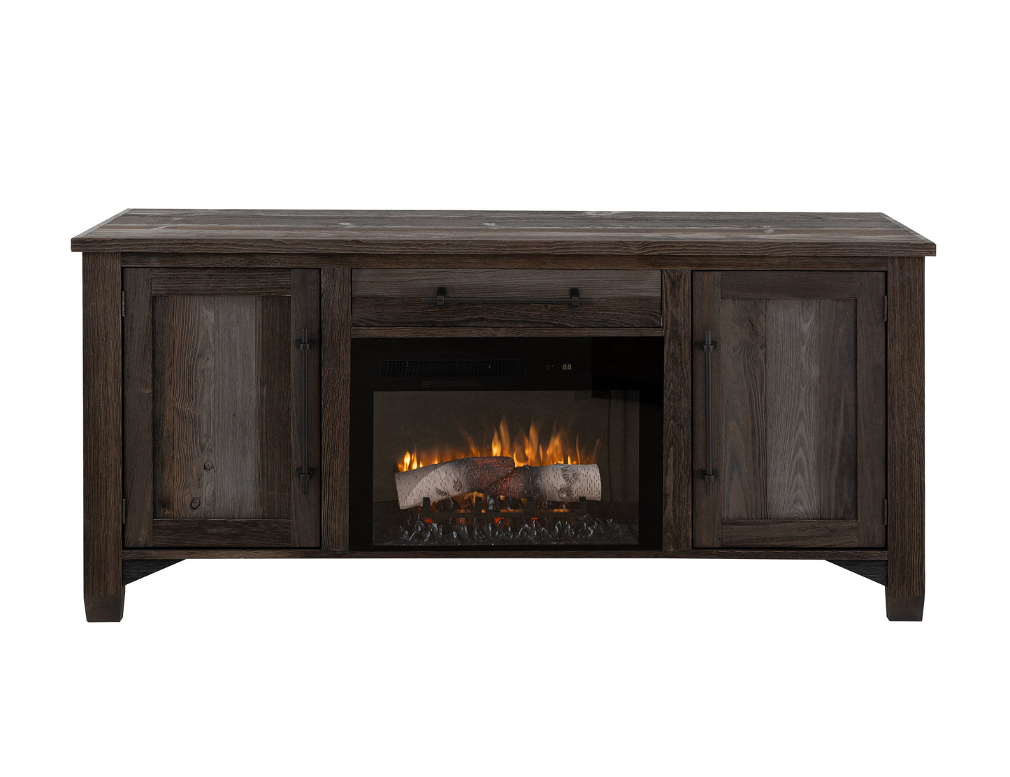1 Drawer, 2 Door, TV Stand for electric fireplace - Multicolor