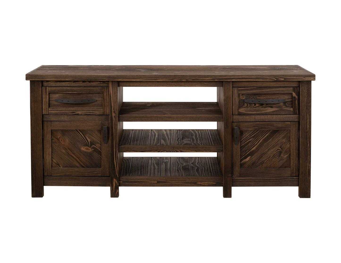 2 Drawer, 2 Door, TV Stand - Rookwood Brown
