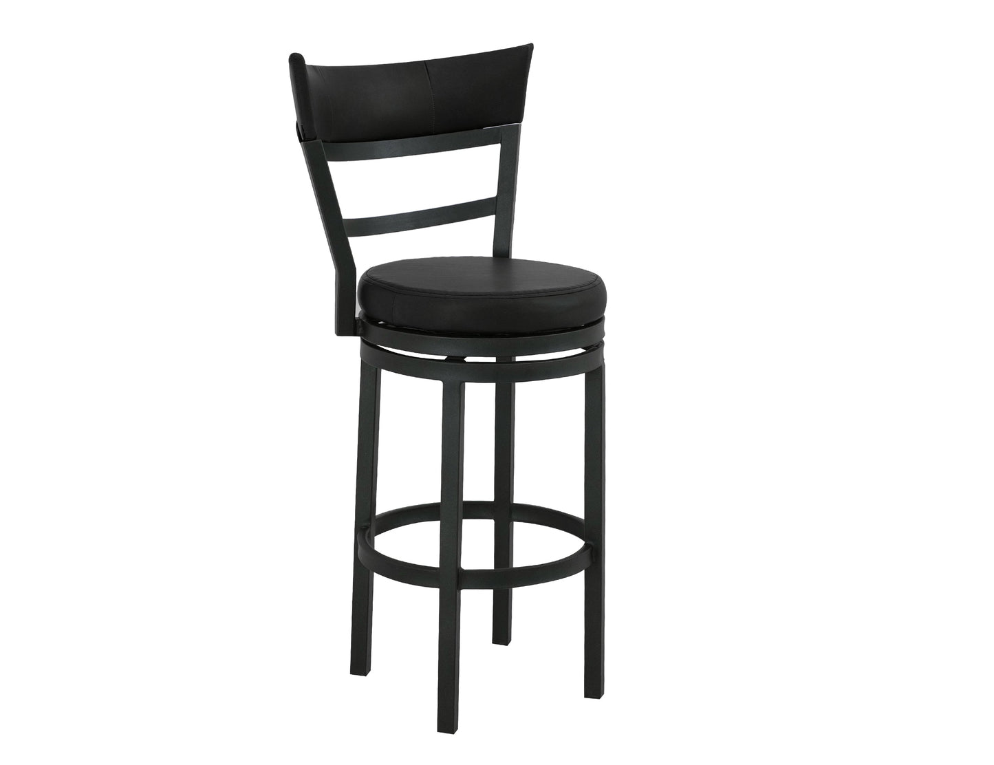 Upholstered Seat & Metal Frame Barstool, 30" - Licorice Brown