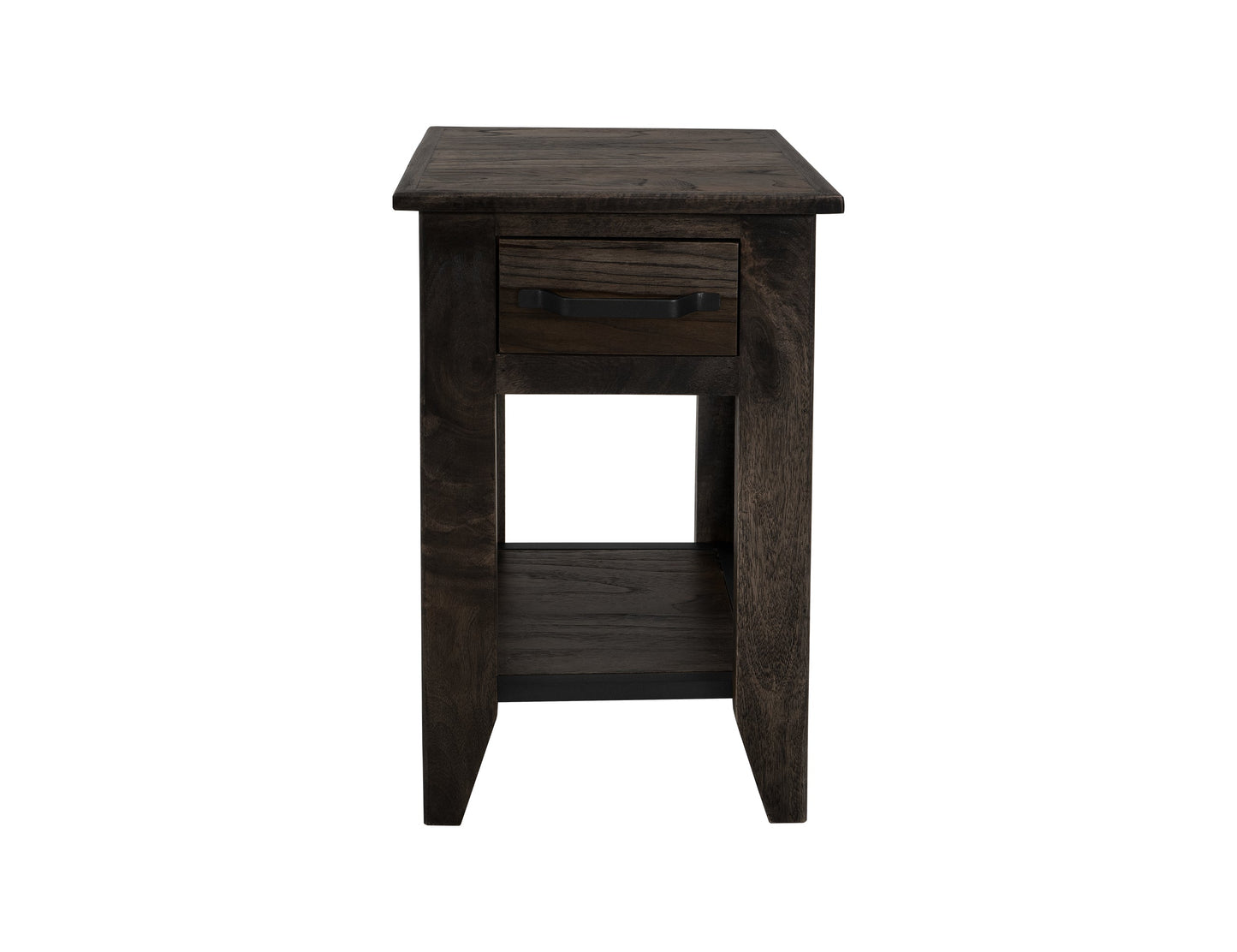 1 Drawer, 1 Shelf, Chairside Table - Oil Black
