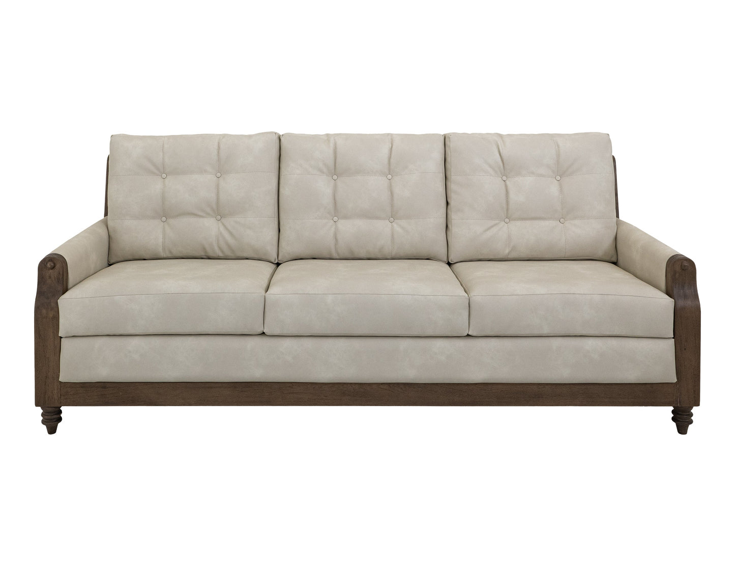Wooden Frame, Upholstered Sofa - Opal Beige