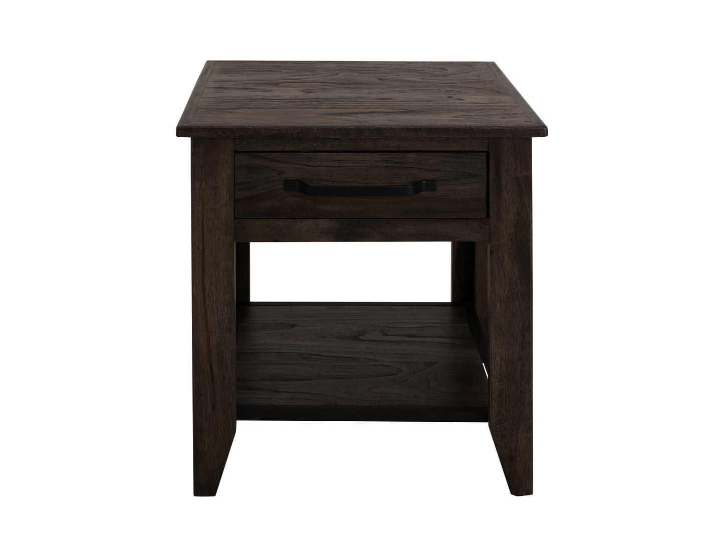 1 Drawer, 1 Shelf, End Table - Oil Black