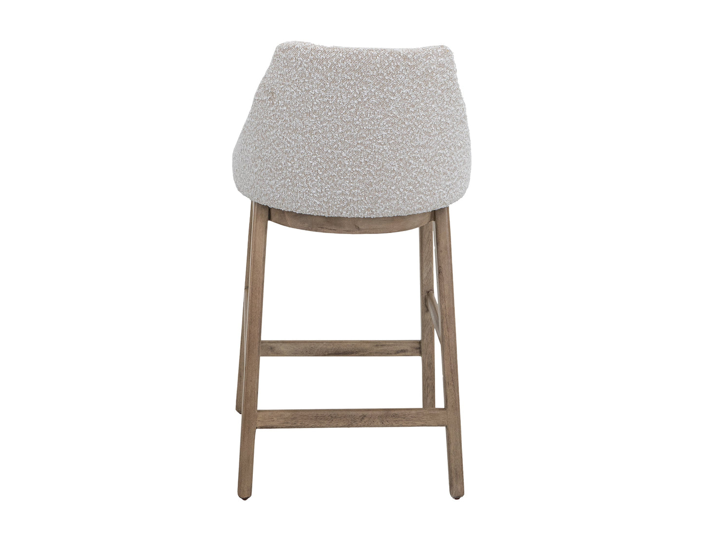 Wooden Frame and Upholstered Seat, Barstool 30" - Light Cream