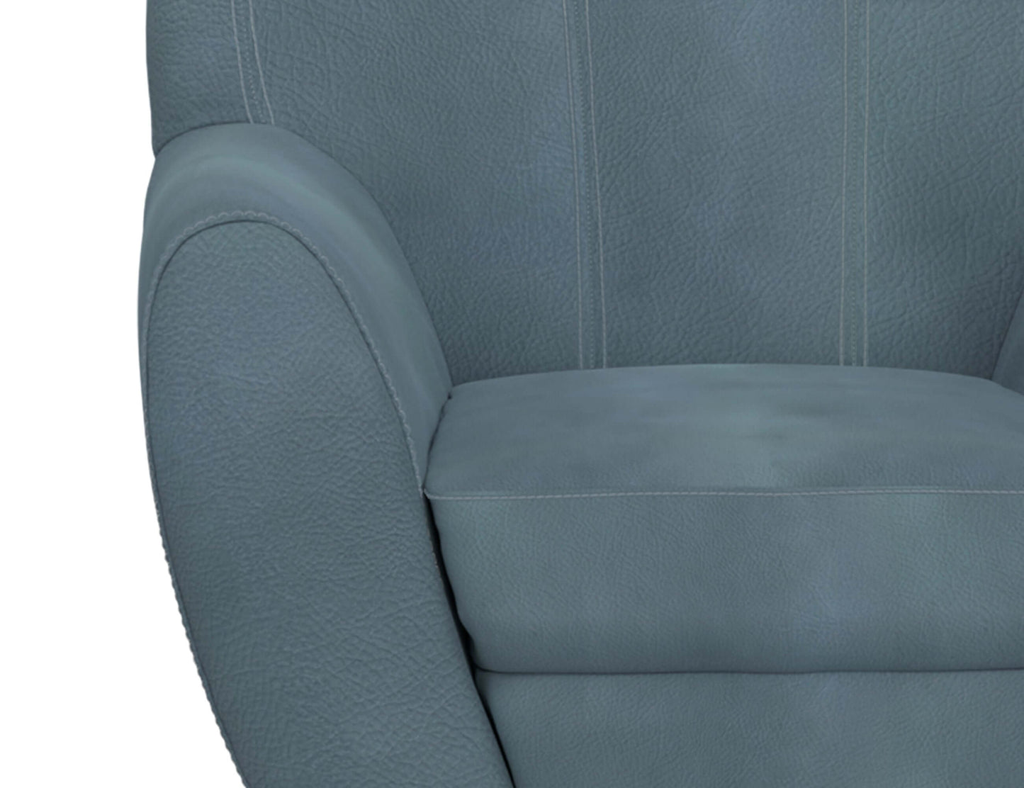 Wooden Frame & Metal Base, 360 Degree Swivel - Slate Blue