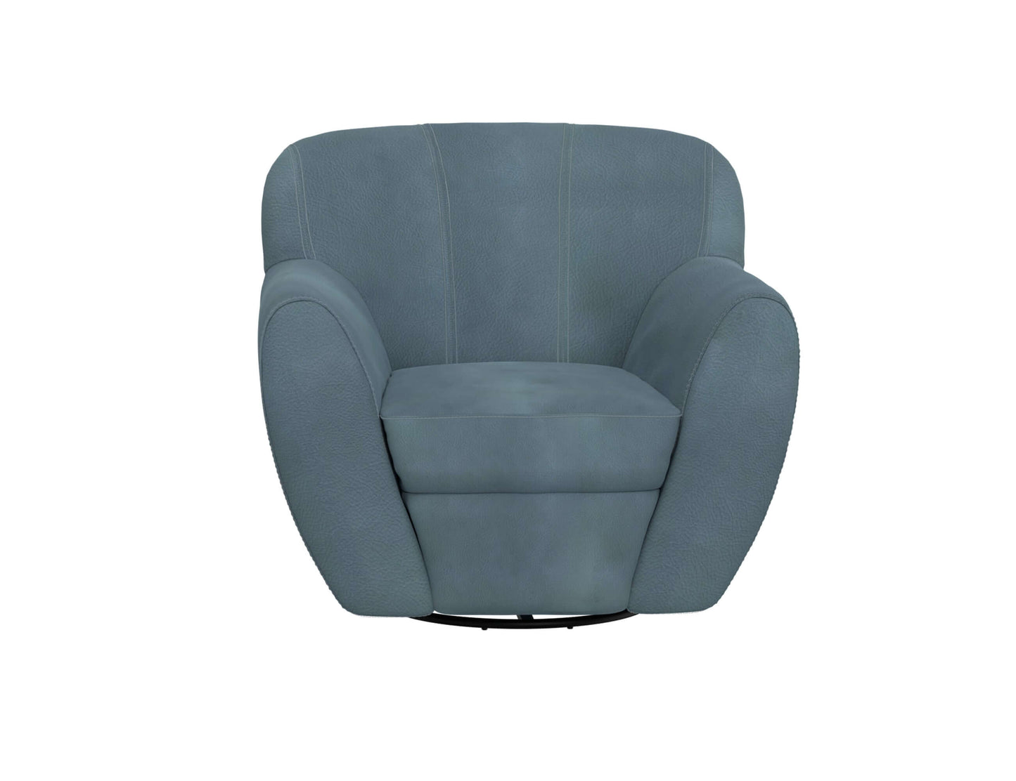 Wooden Frame & Metal Base, 360 Degree Swivel - Slate Blue