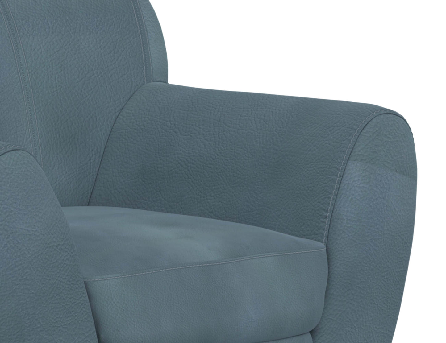 Wooden Frame & Metal Base, 360 Degree Swivel - Slate Blue