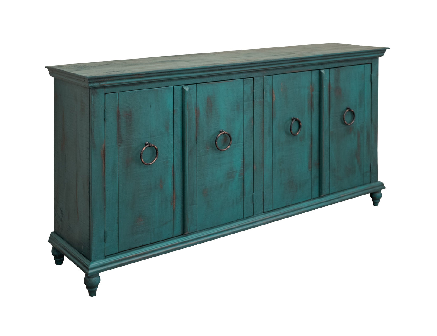 4 Doors Console - Teal Green
