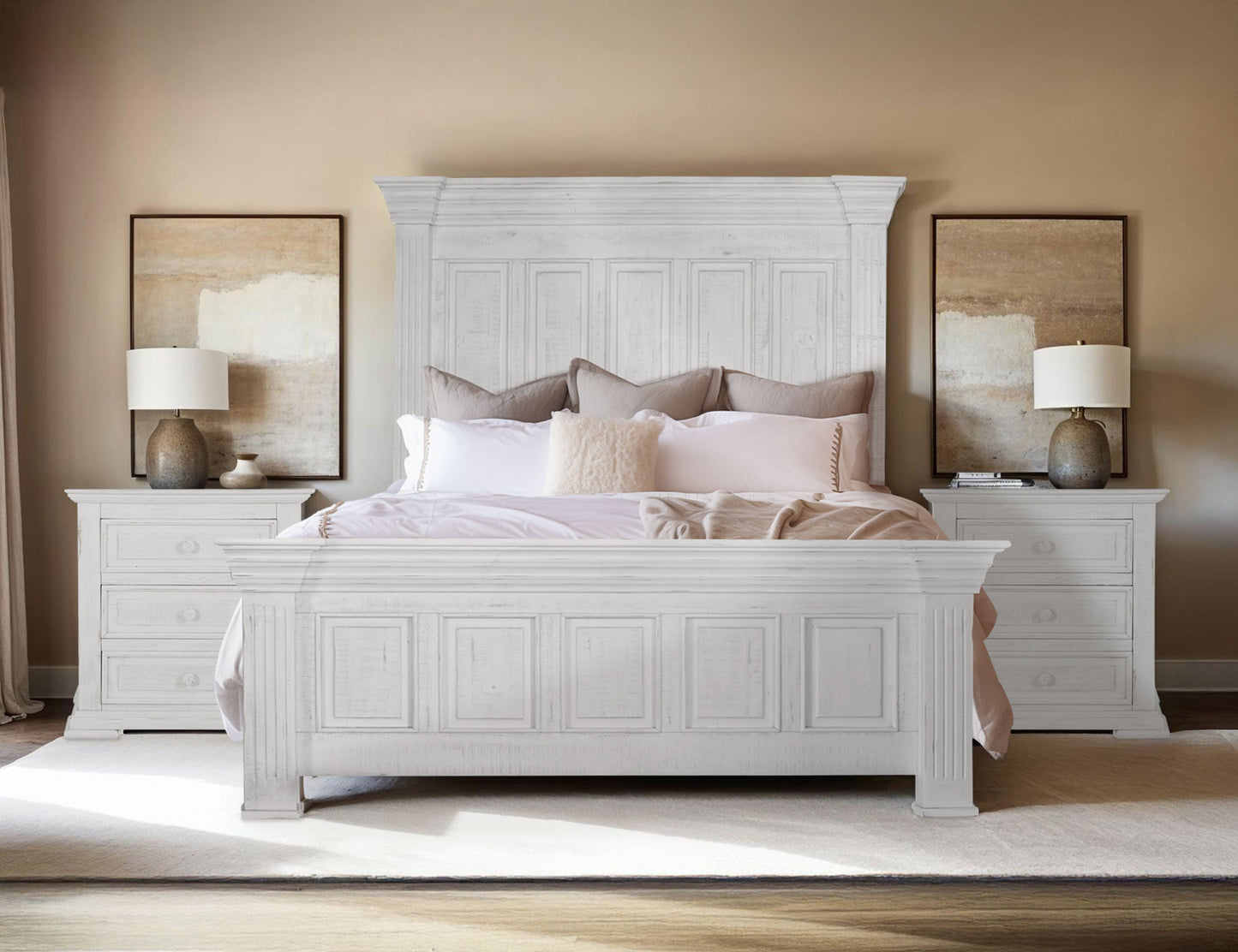 6/6 Footboard - Distressed White