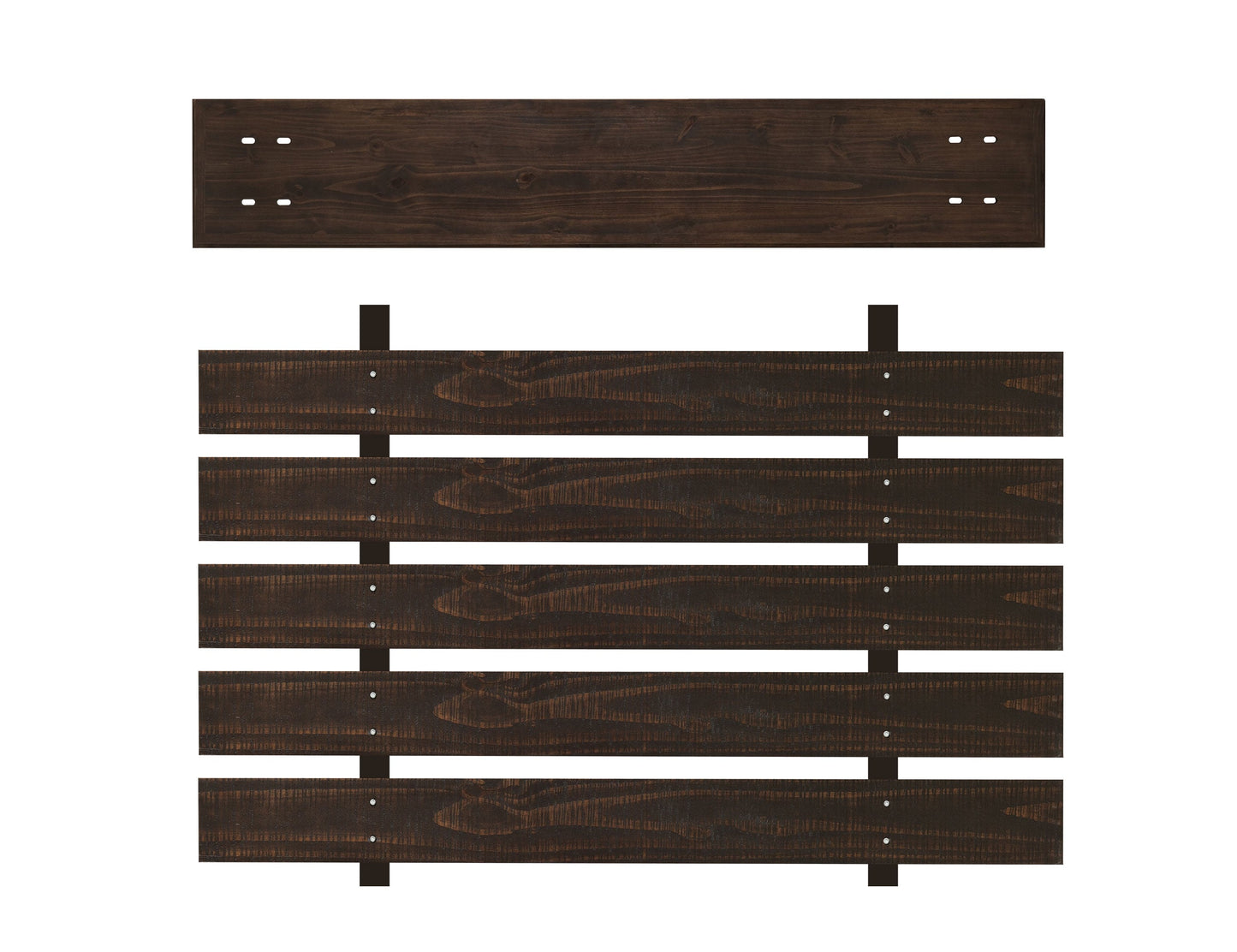 Bridge & Back Slats - Black & Medium Brown