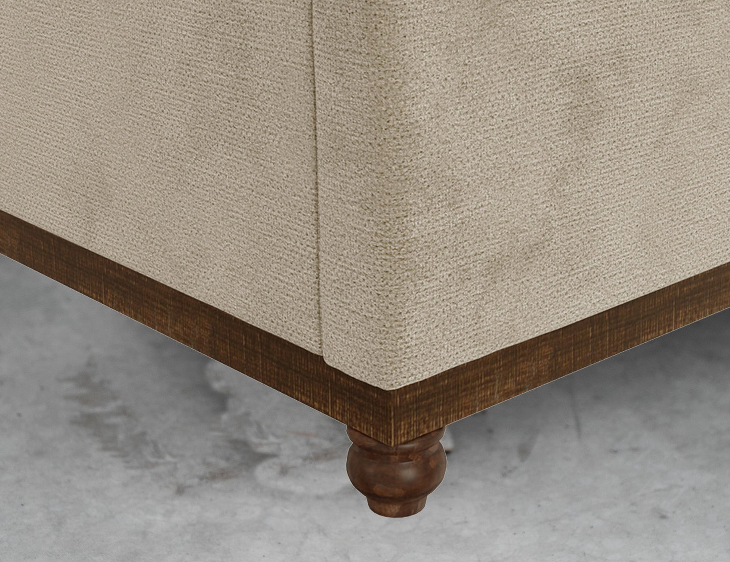 Wooden Frame & Base, Armchair - Almond Gray