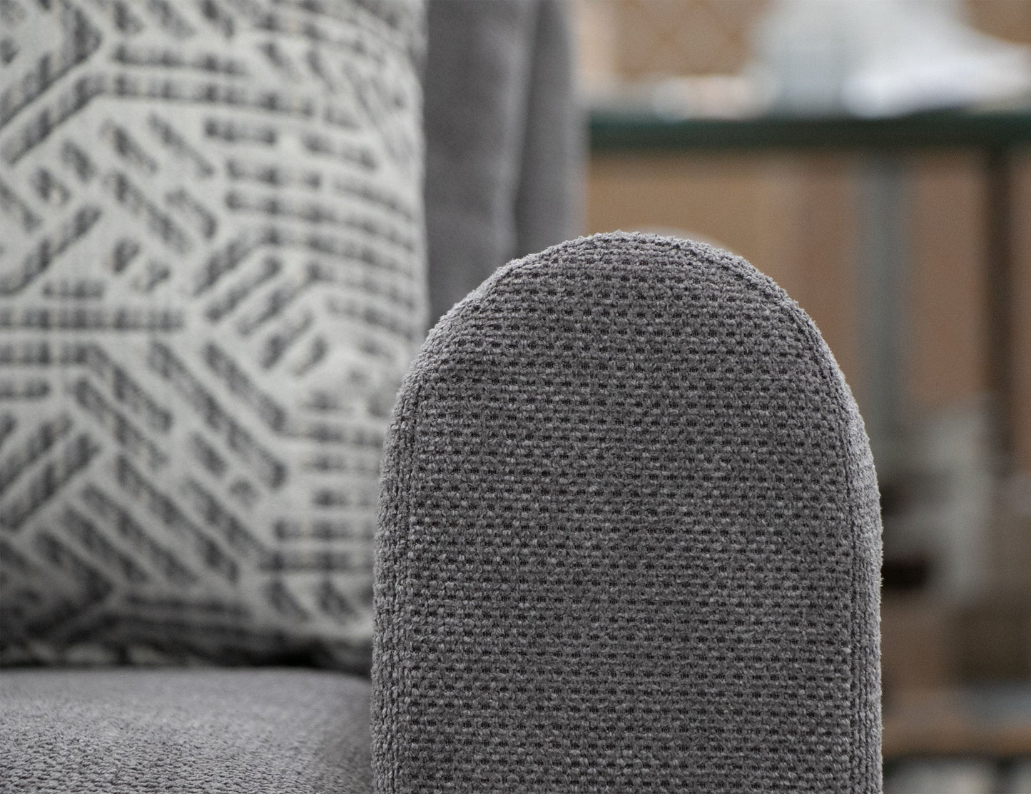 Wooden Frame & Base, Sofa - Iron Gray