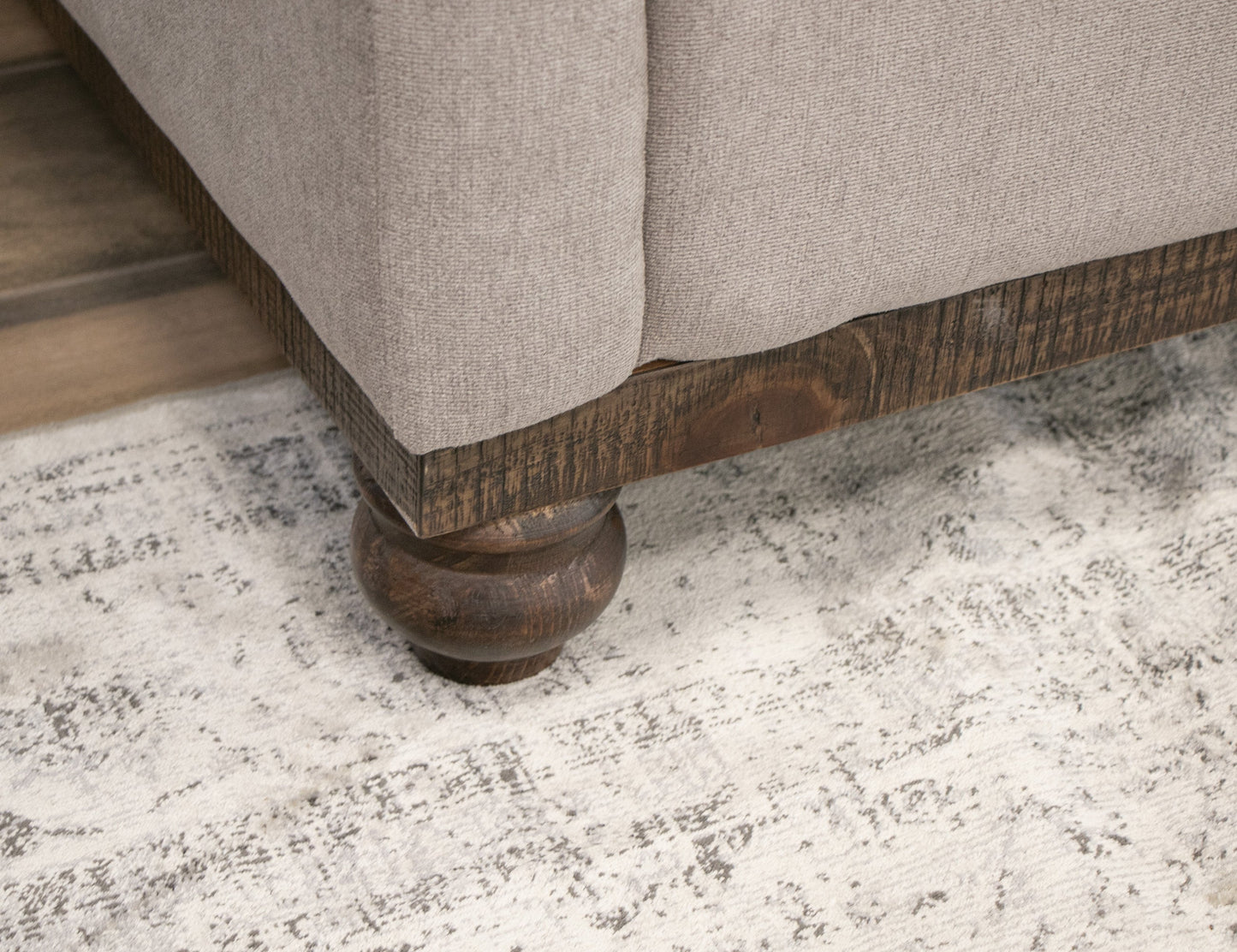Wooden Frame & Base, Sofa - Agreeable Gray