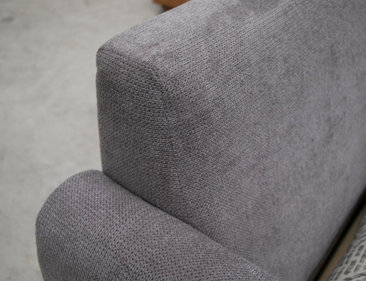 Wooden Frame & Base, Sofa - Iron Gray