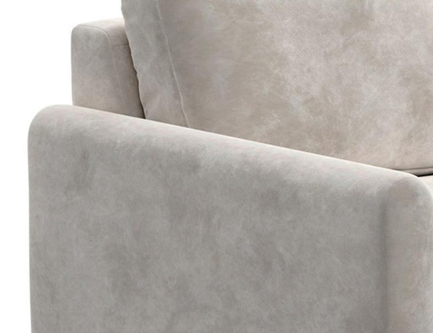 Wooden Frame & Base, Armchair - Ivory