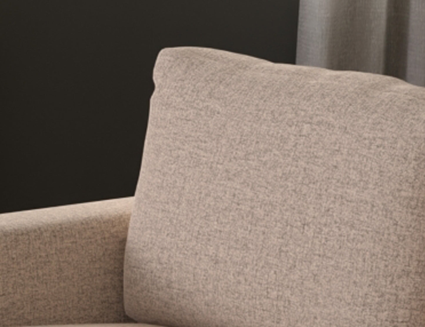 Metal & Wood Base, Sofa - Capuccino Brown