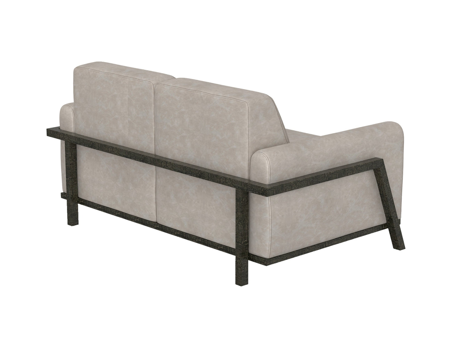 Wooden Frame & Base, Loveseat - Ivory