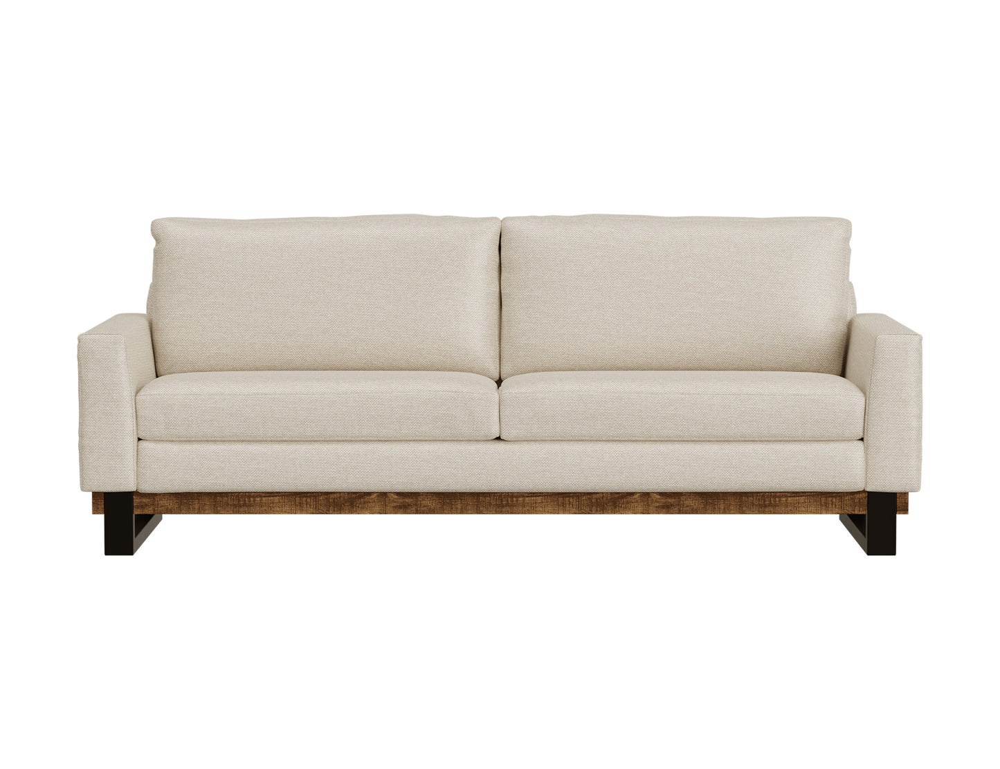 Metal & Wood Base, Sofa - Agreeable Gray