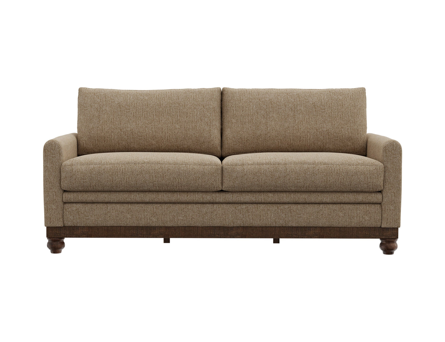 Wooden Frame & Base, Sofa - Brown Camel