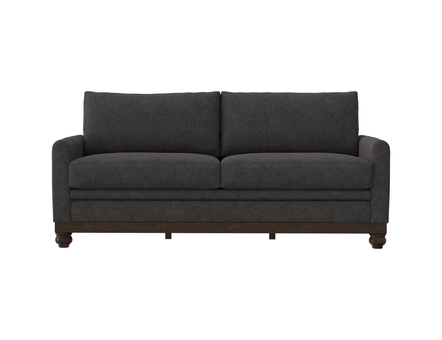 Wooden Frame & Base, Sofa - Iron Gray