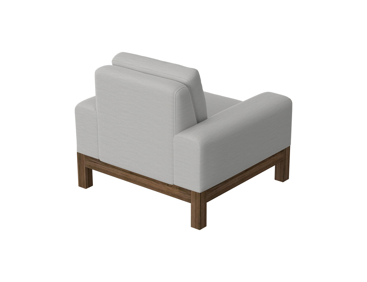 Wooden Frame & Base, Armchair - Ecru Beige