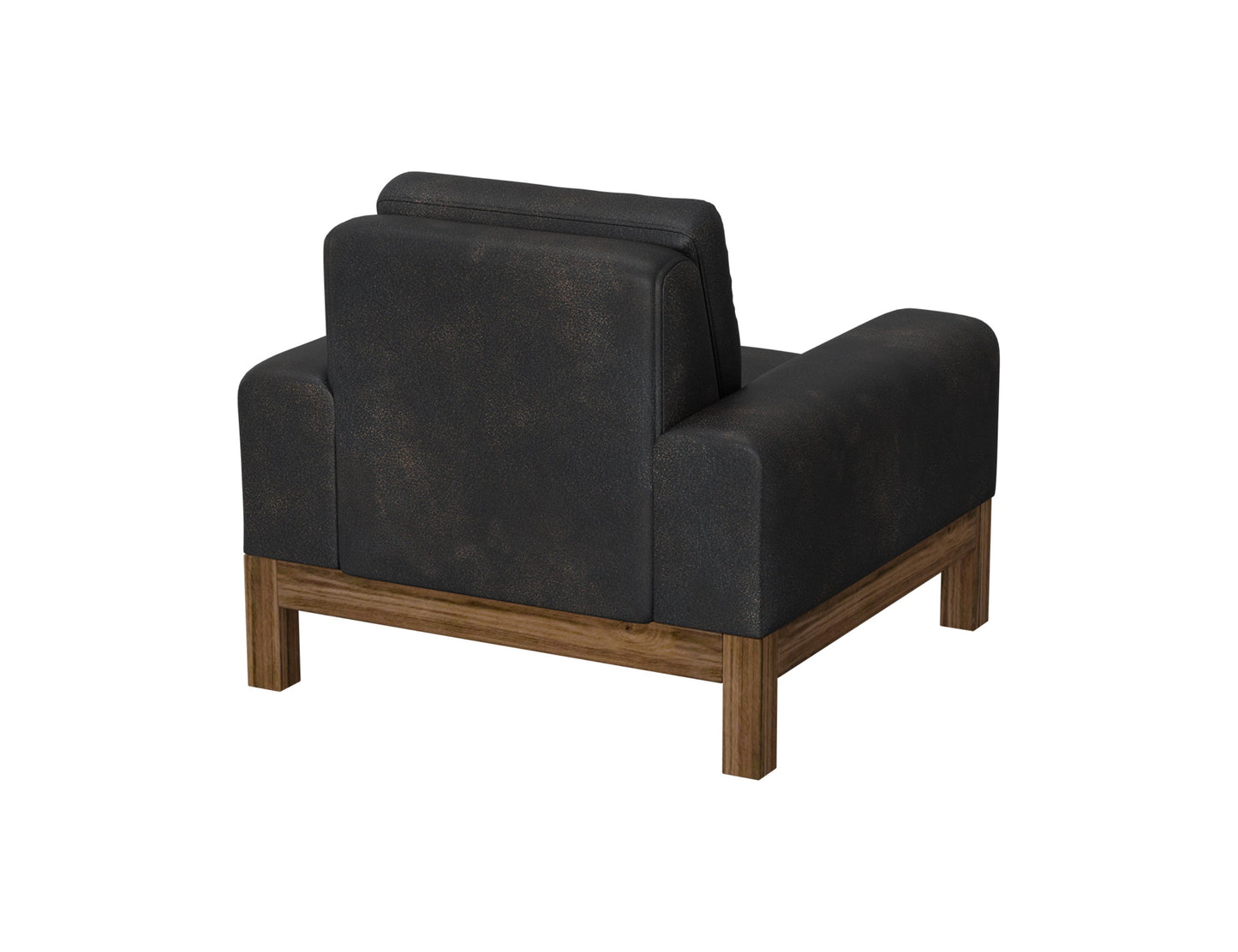 Wooden Frame & Base, Armchair - Licorice Black