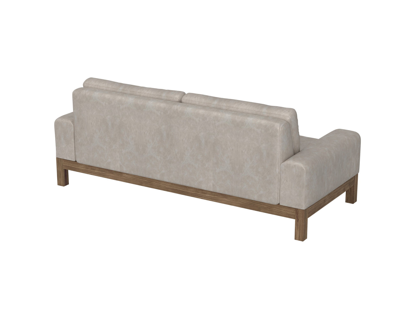Wooden Frame & Base, Sofa - Ivory