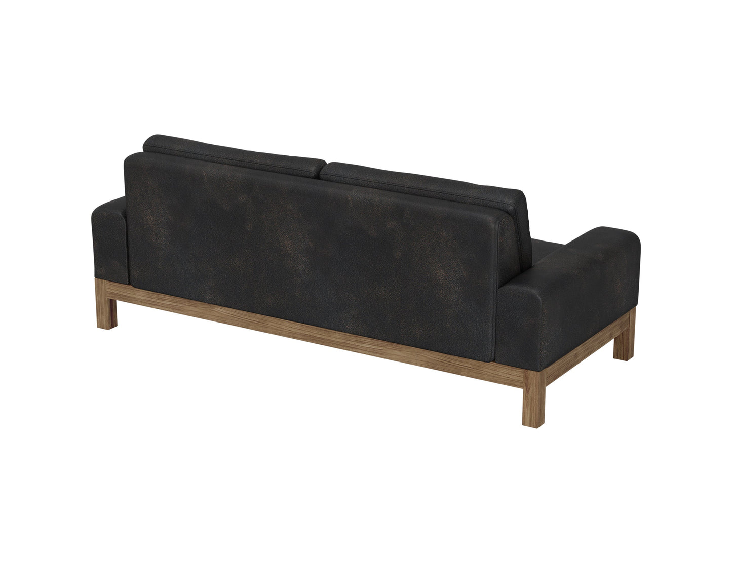 Wooden Frame & Base, Sofa - Licorice Black