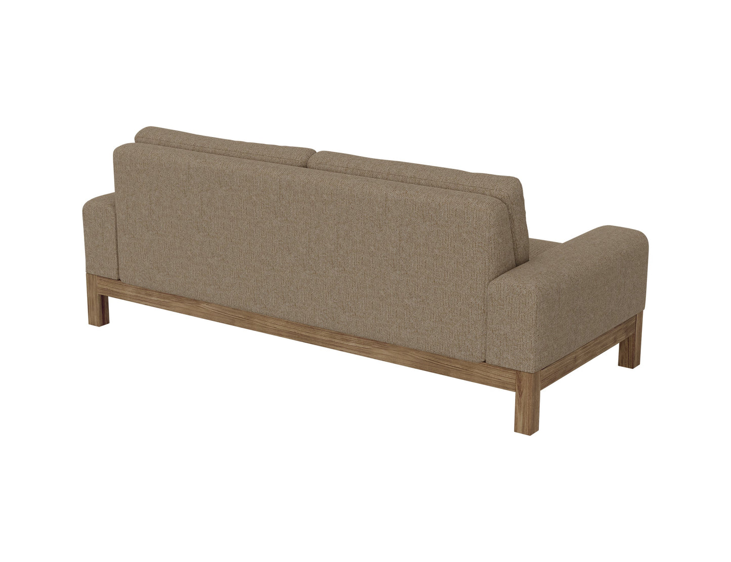Wooden Frame & Base, Sofa - Brown Camel