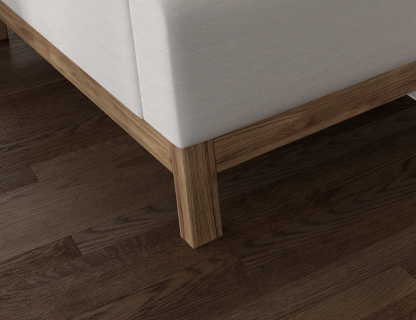 Wooden Frame & Base, Sofa - Ecru Beige