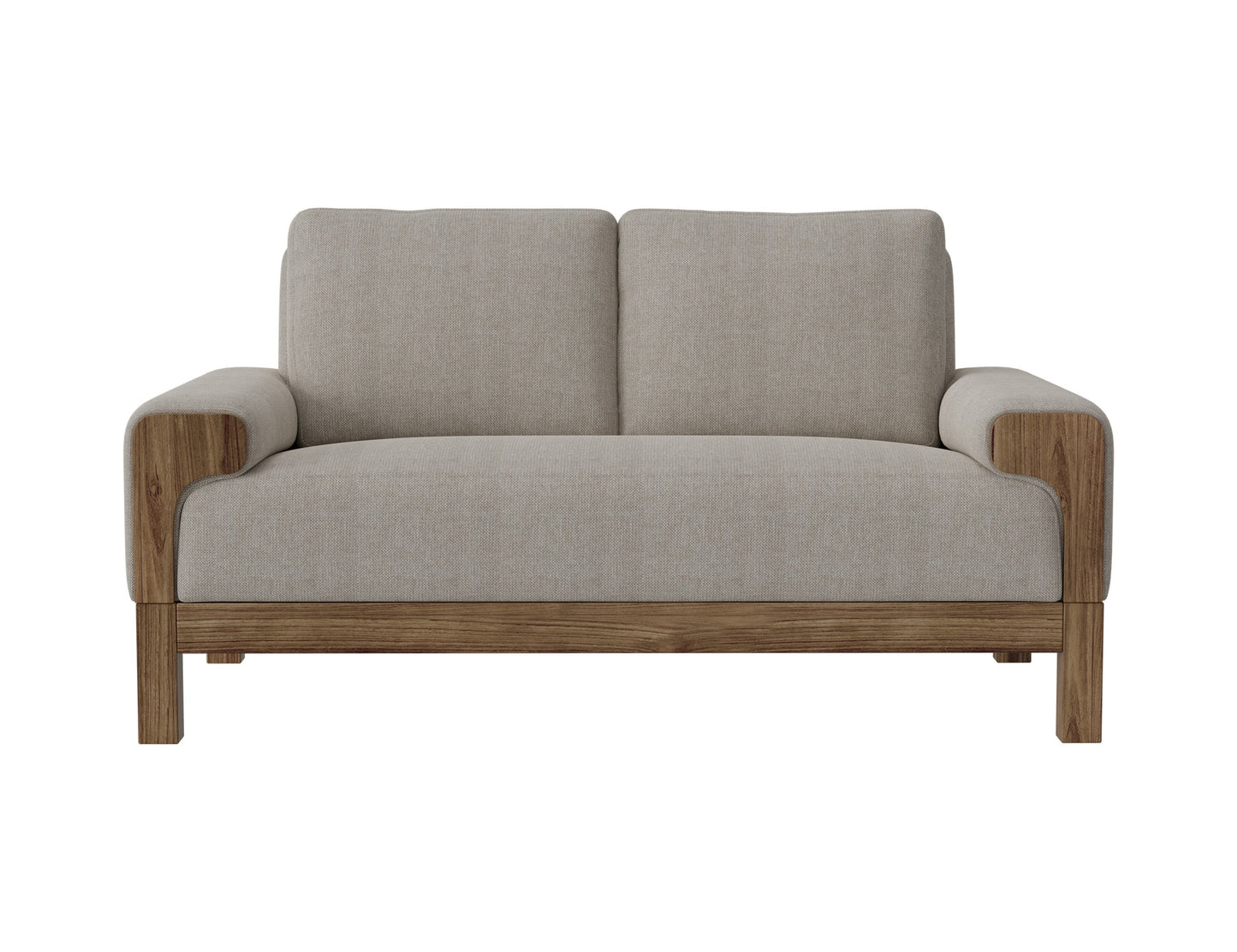 Wooden Frame & Base, Loveseat - Agreeable Gray
