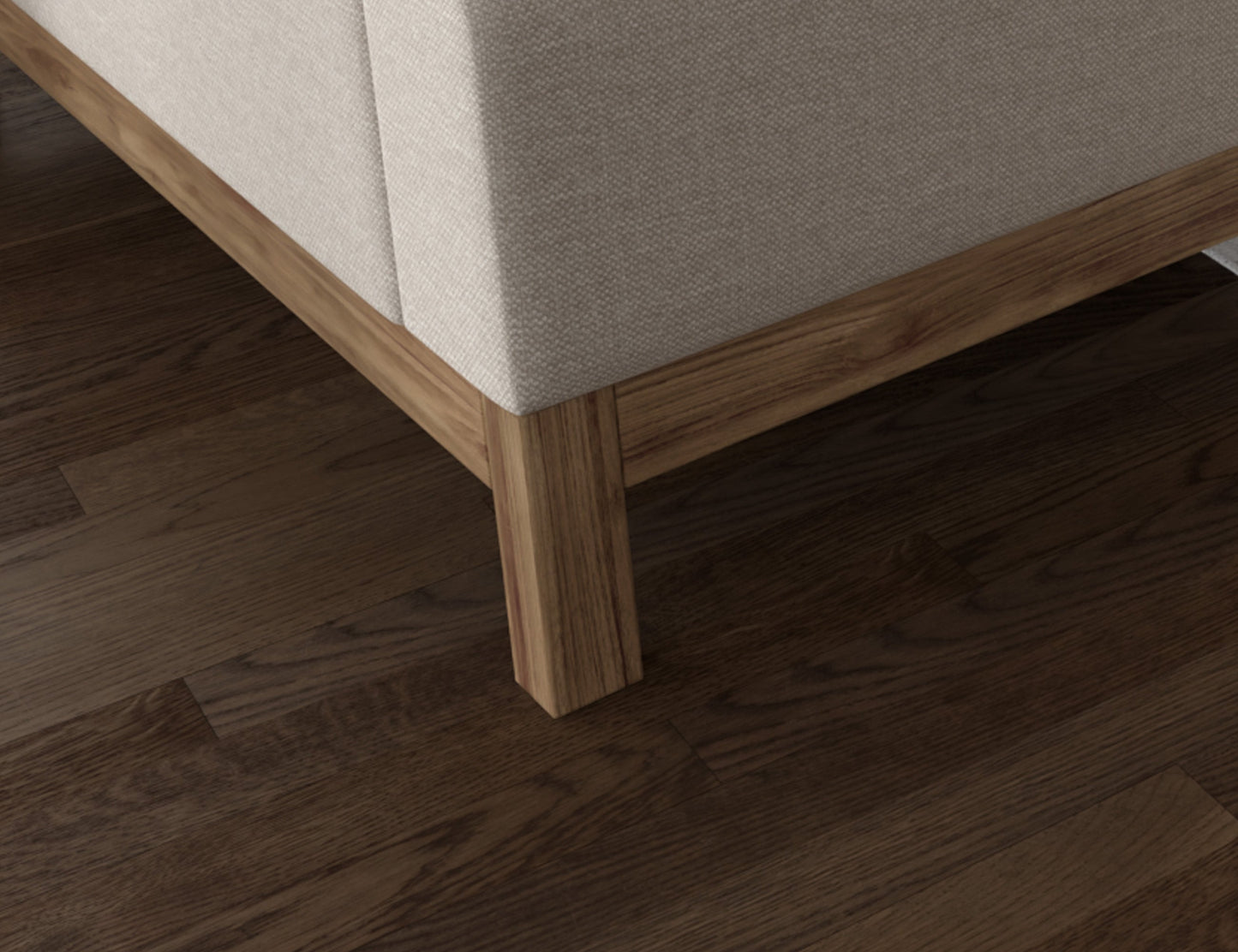 Wooden Frame & Base, Loveseat - Agreeable Gray