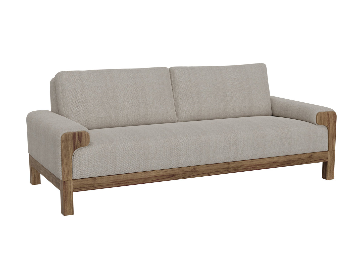 Wooden Frame & Base, Sofa - Agreeable Gray