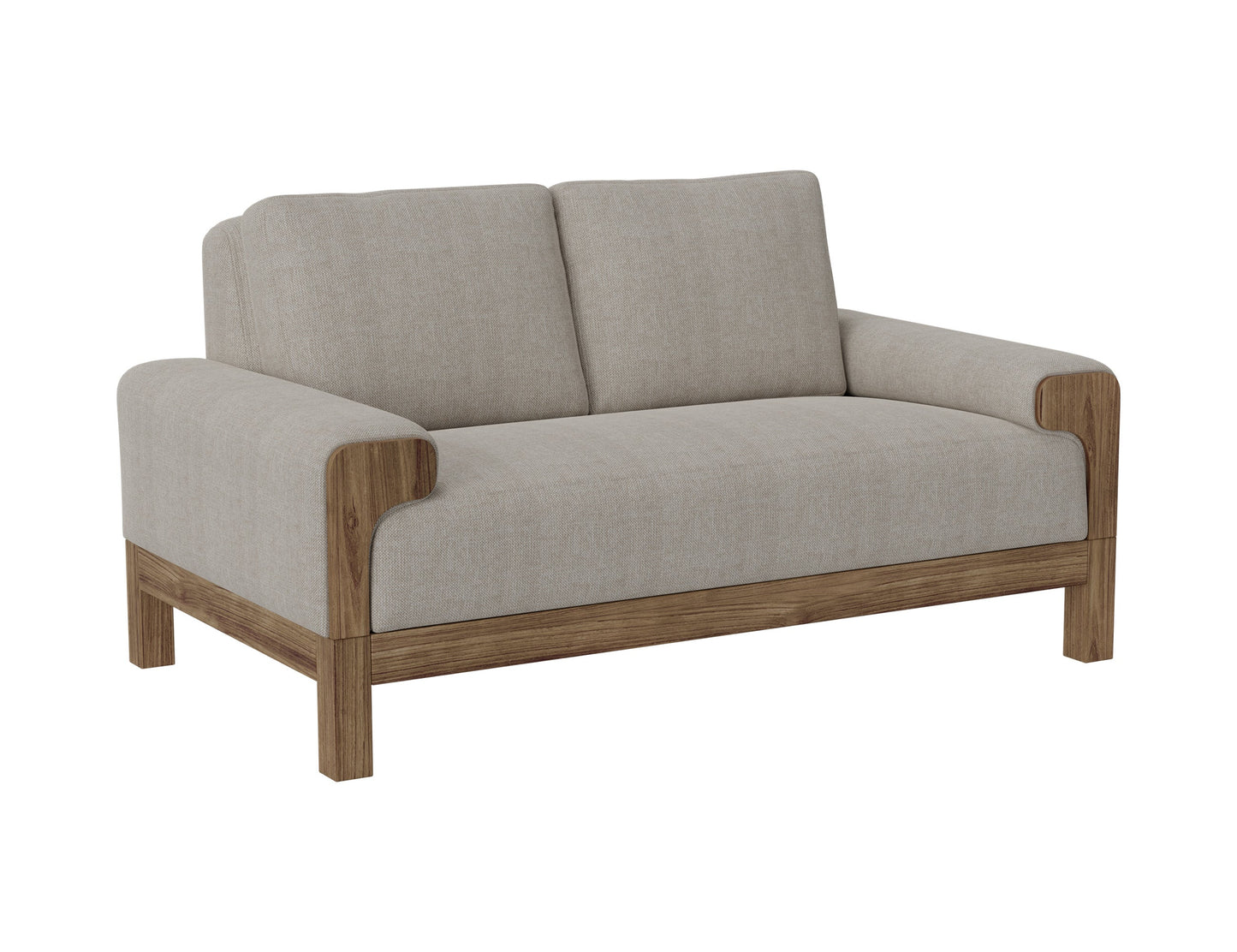 Wooden Frame & Base, Loveseat - Agreeable Gray