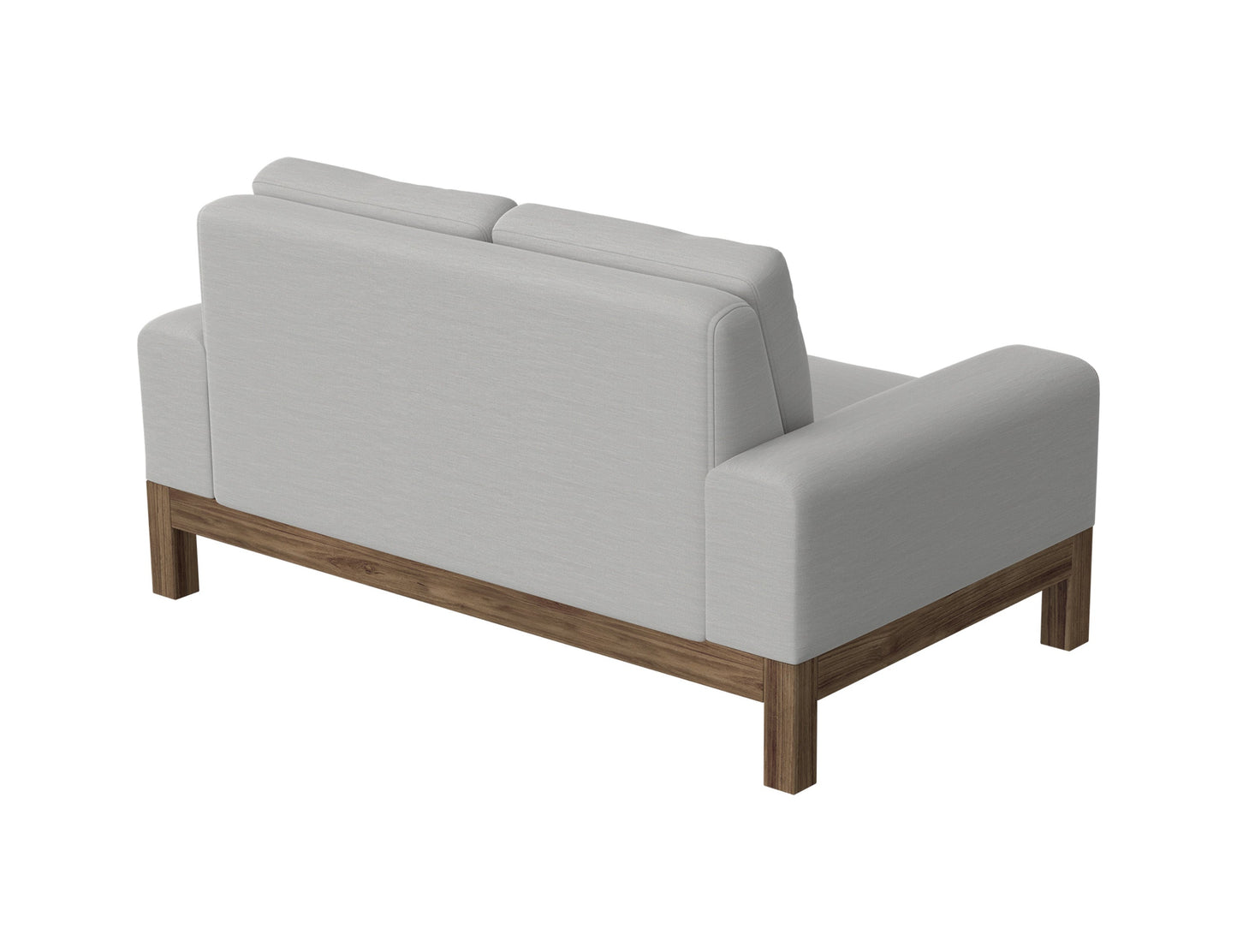 Wooden Frame & Base, Loveseat - Ecru Beige
