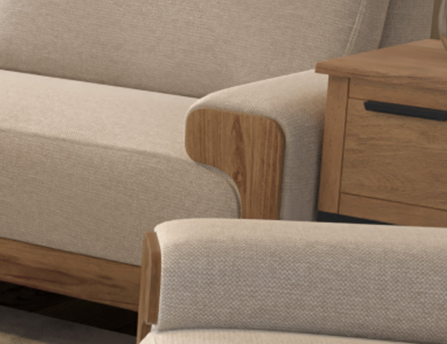 Wooden Frame & Base, Loveseat - Agreeable Gray