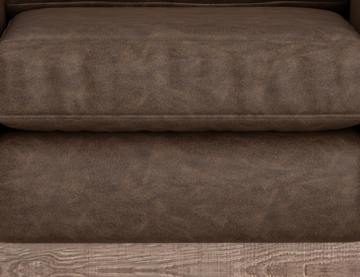 Wooden Frame & Base, Loveseat - Chocolate Brown