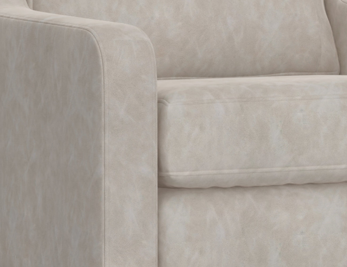Wooden Frame & Base, Loveseat - Ivory