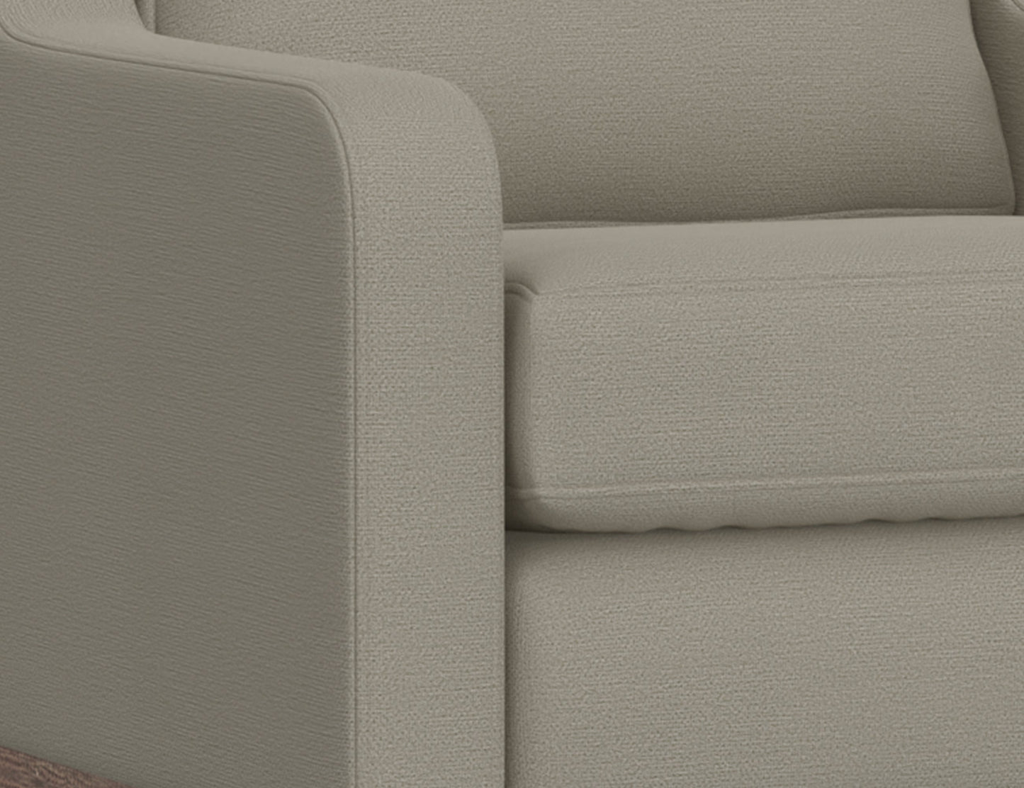 Wooden Frame & Base, Loveseat - Almond Gray