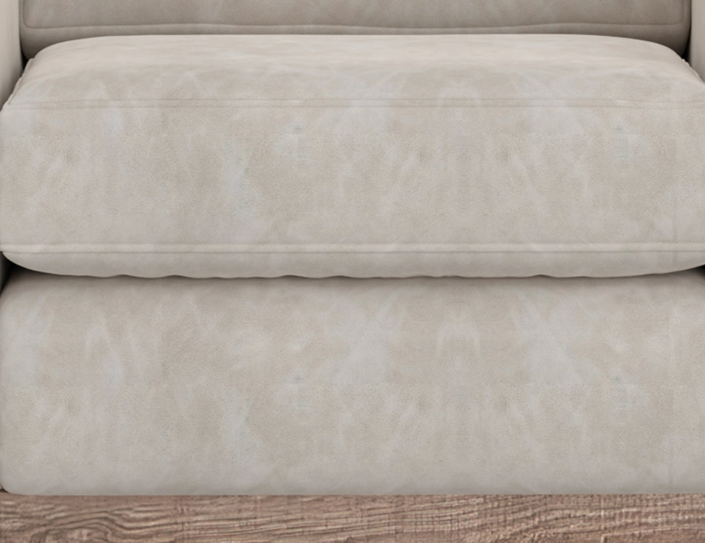 Wooden Frame & Base, Sofa - Ivory