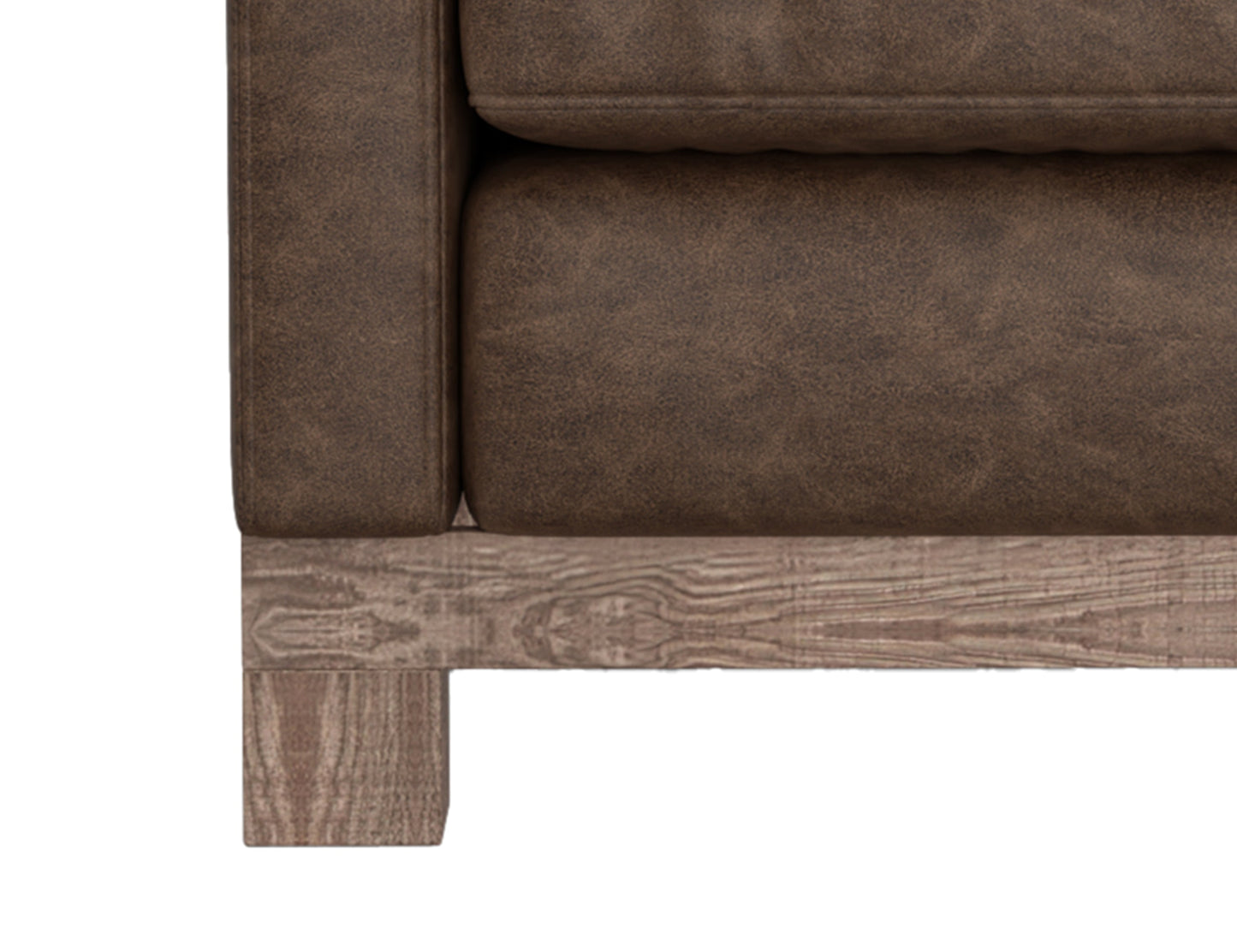 Wooden Frame & Base, Loveseat - Chocolate Brown