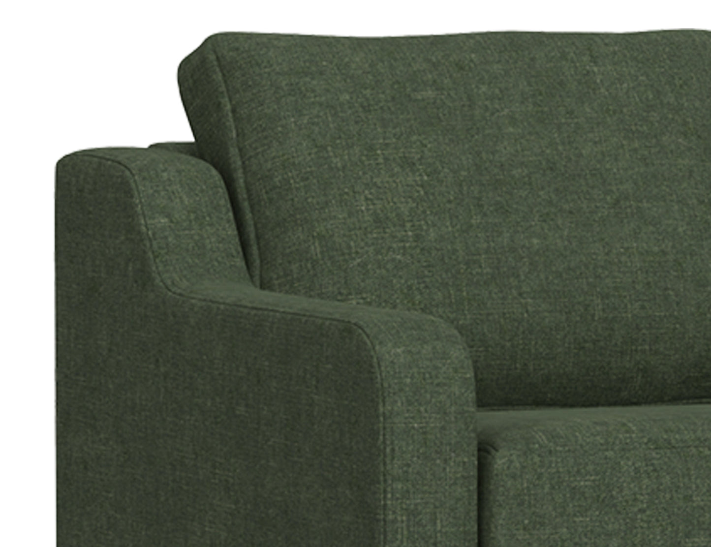 Wooden Frame & Base, Sofa - Olive Green