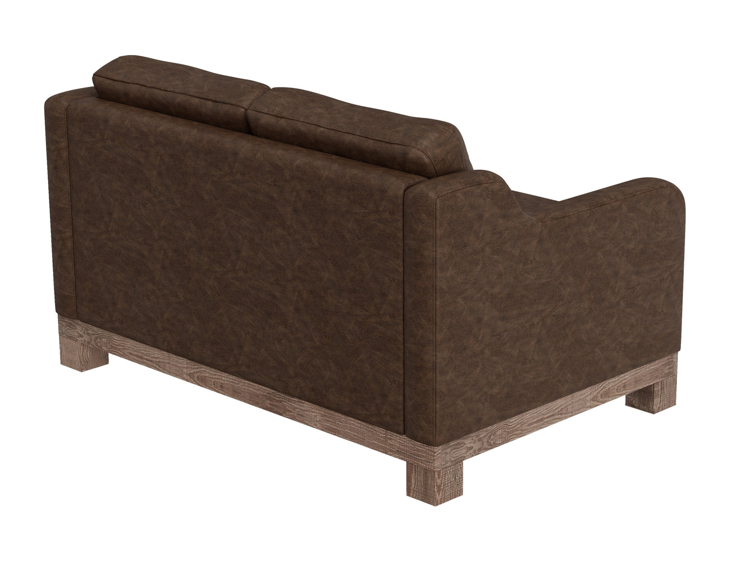 Wooden Frame & Base, Loveseat - Chocolate Brown