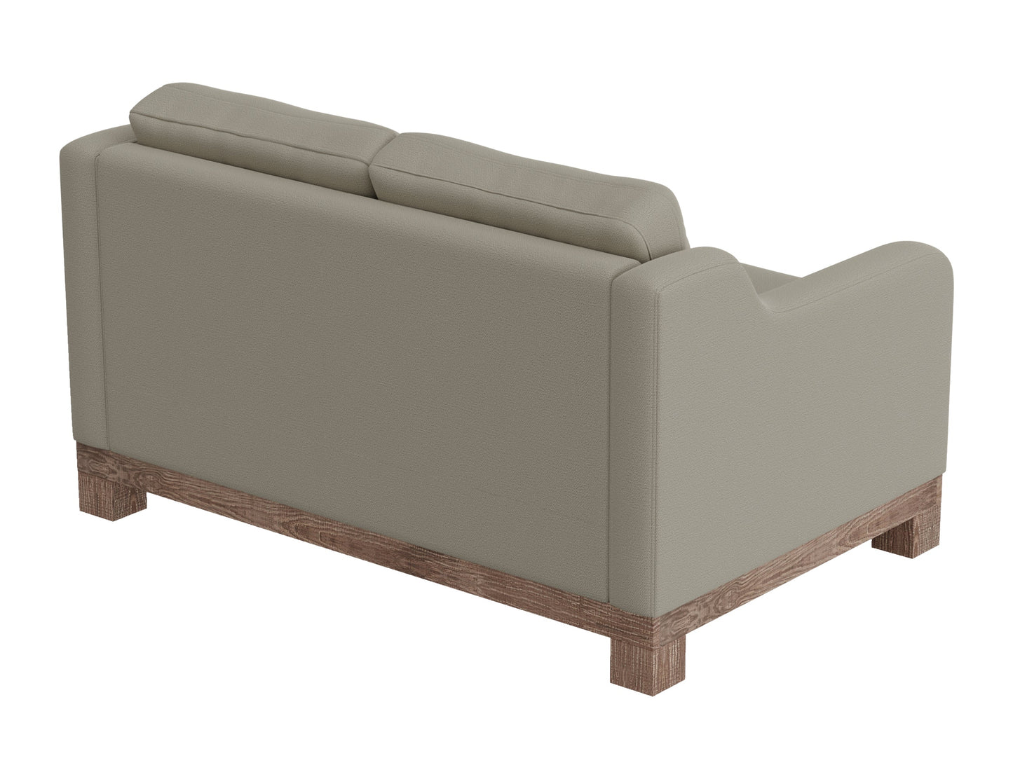 Wooden Frame & Base, Loveseat - Almond Gray