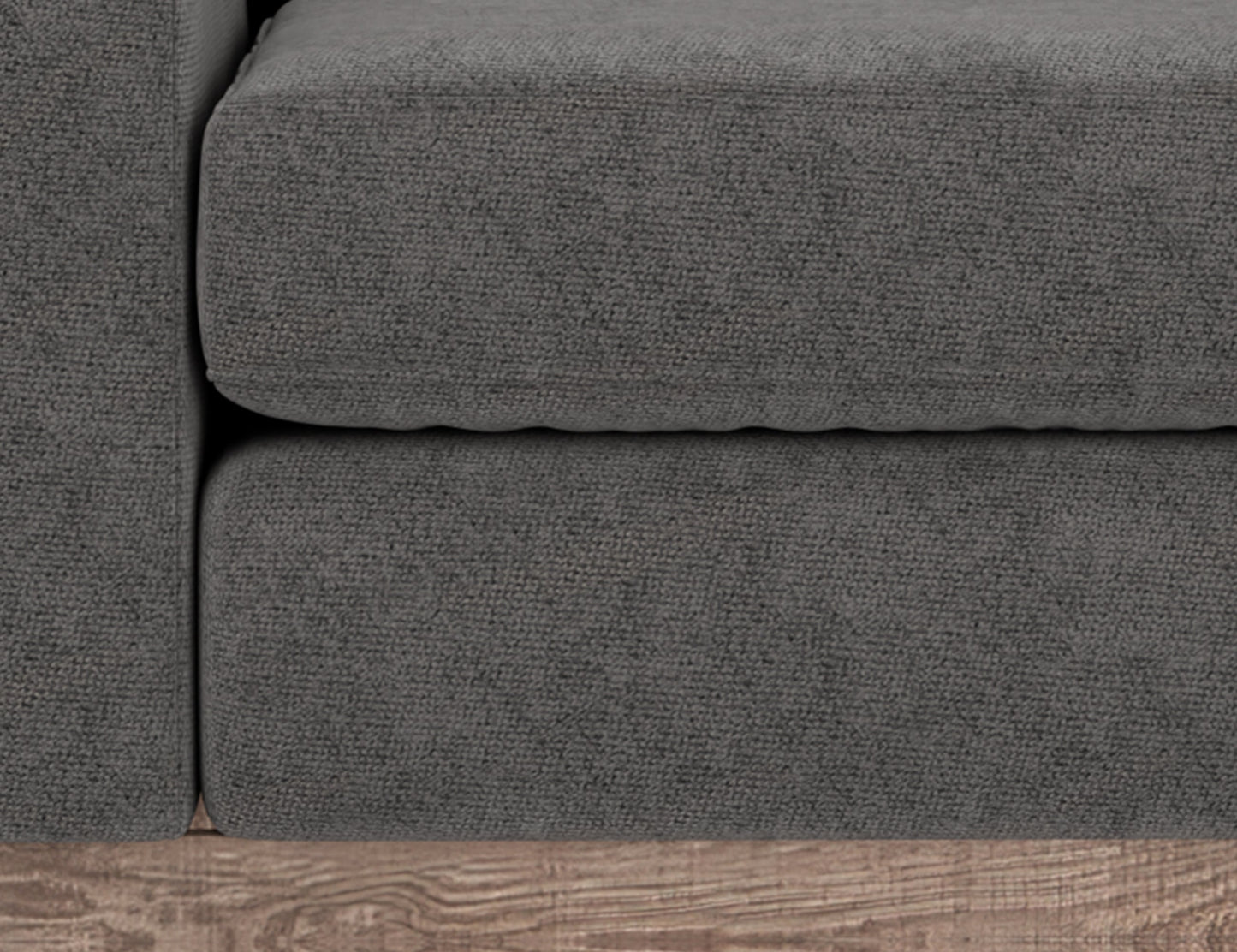 Wooden Frame & Base, Armchair - Iron Gray