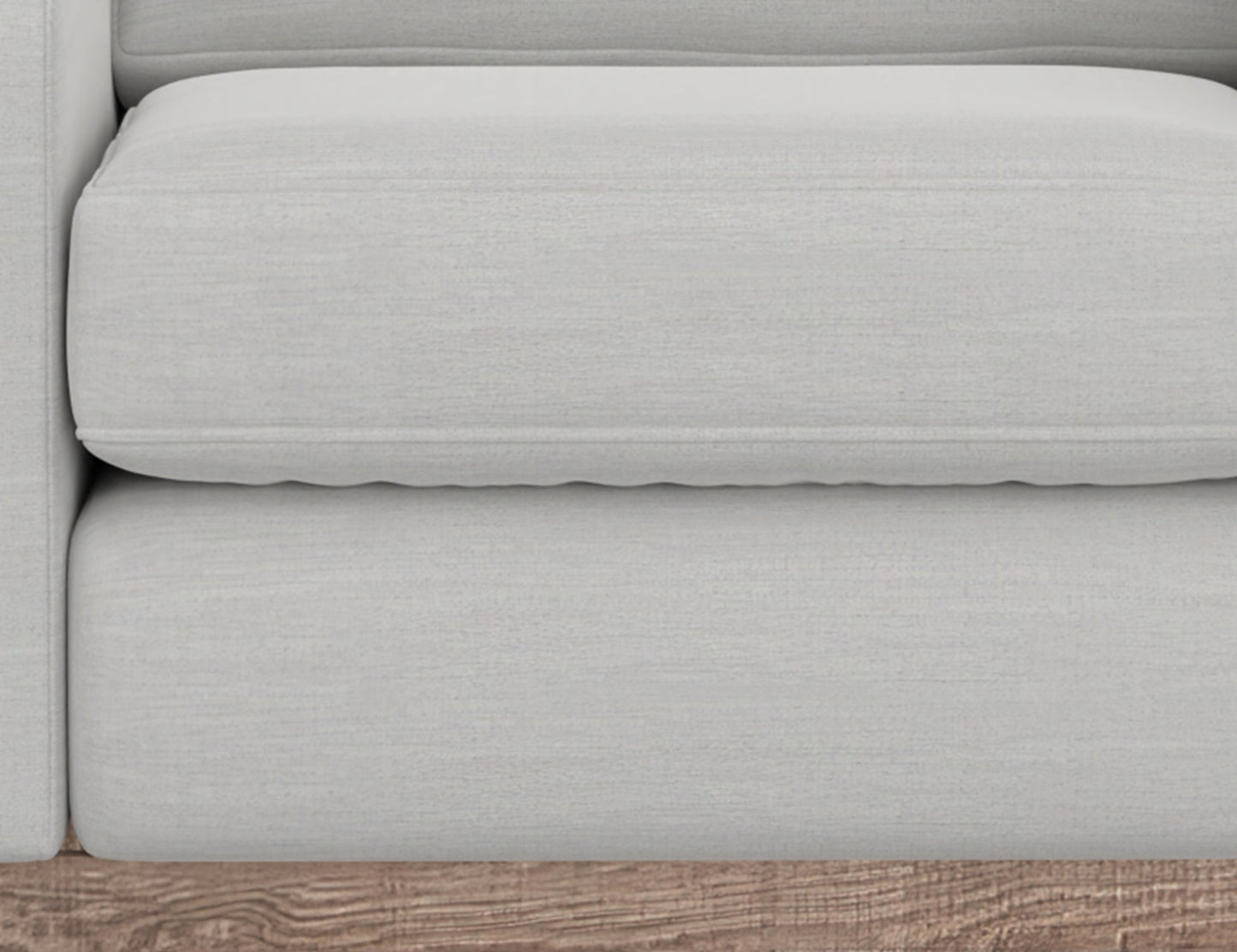 Wooden Frame & Base, Loveseat - Ecru Beige