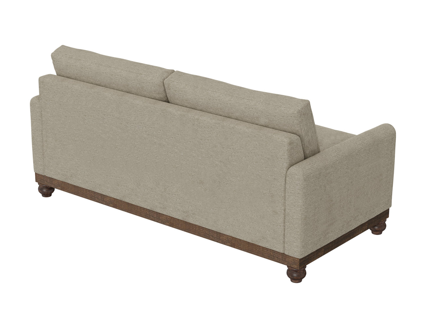 Wooden Frame & Base, Sofa - Almond Gray
