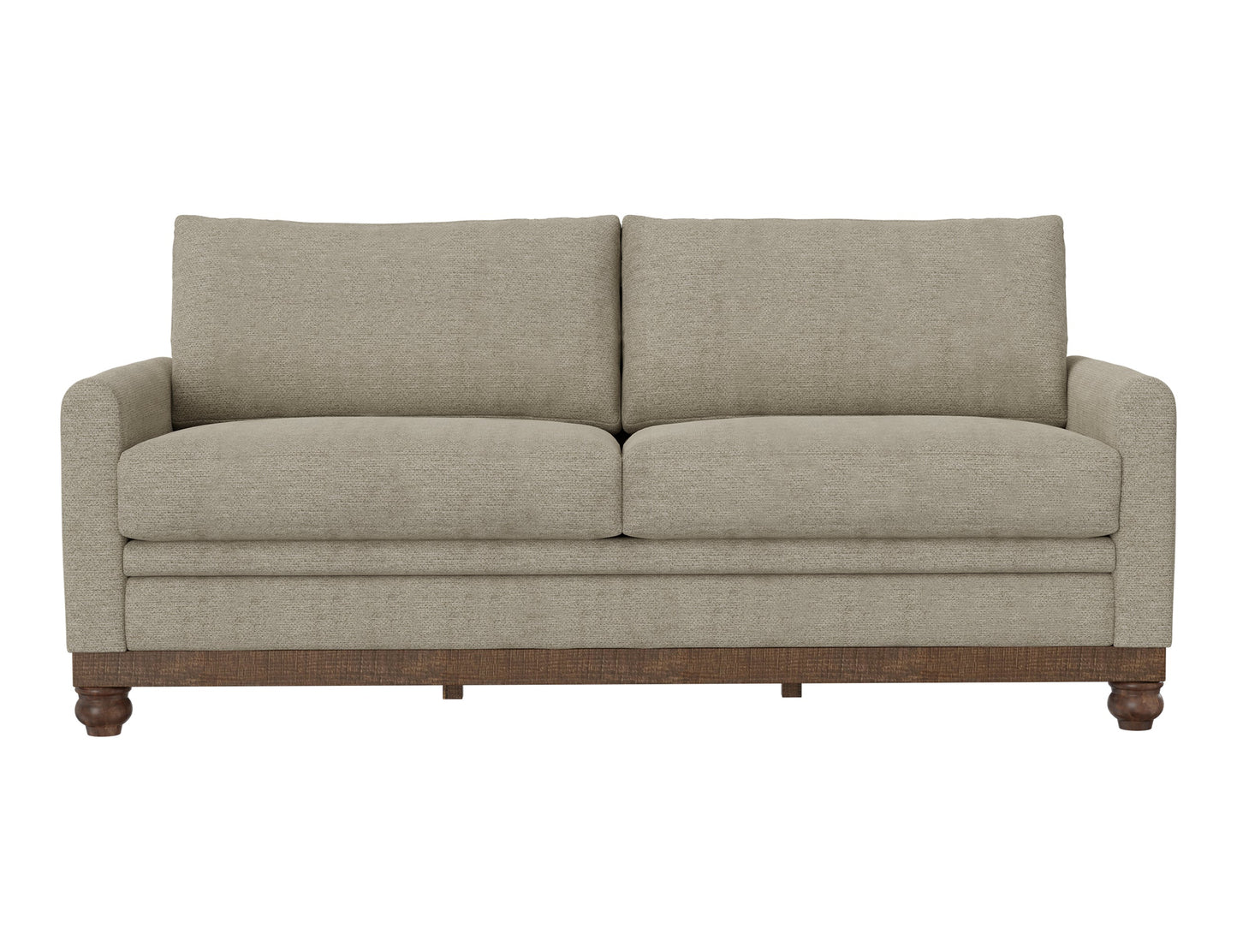 Wooden Frame & Base, Sofa - Almond Gray