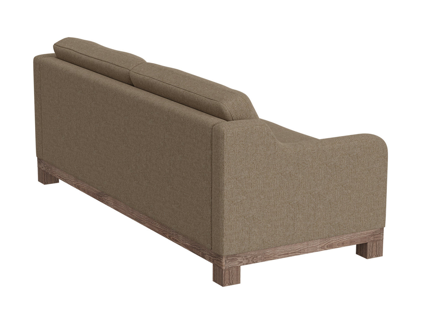 Wooden Frame & Base, Sofa - Brown Camel