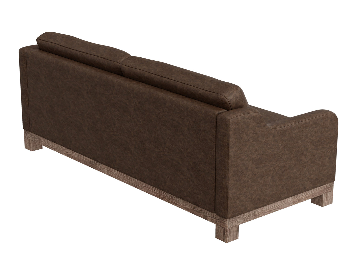 Wooden Frame & Base, Sofa - Chocolate Brown