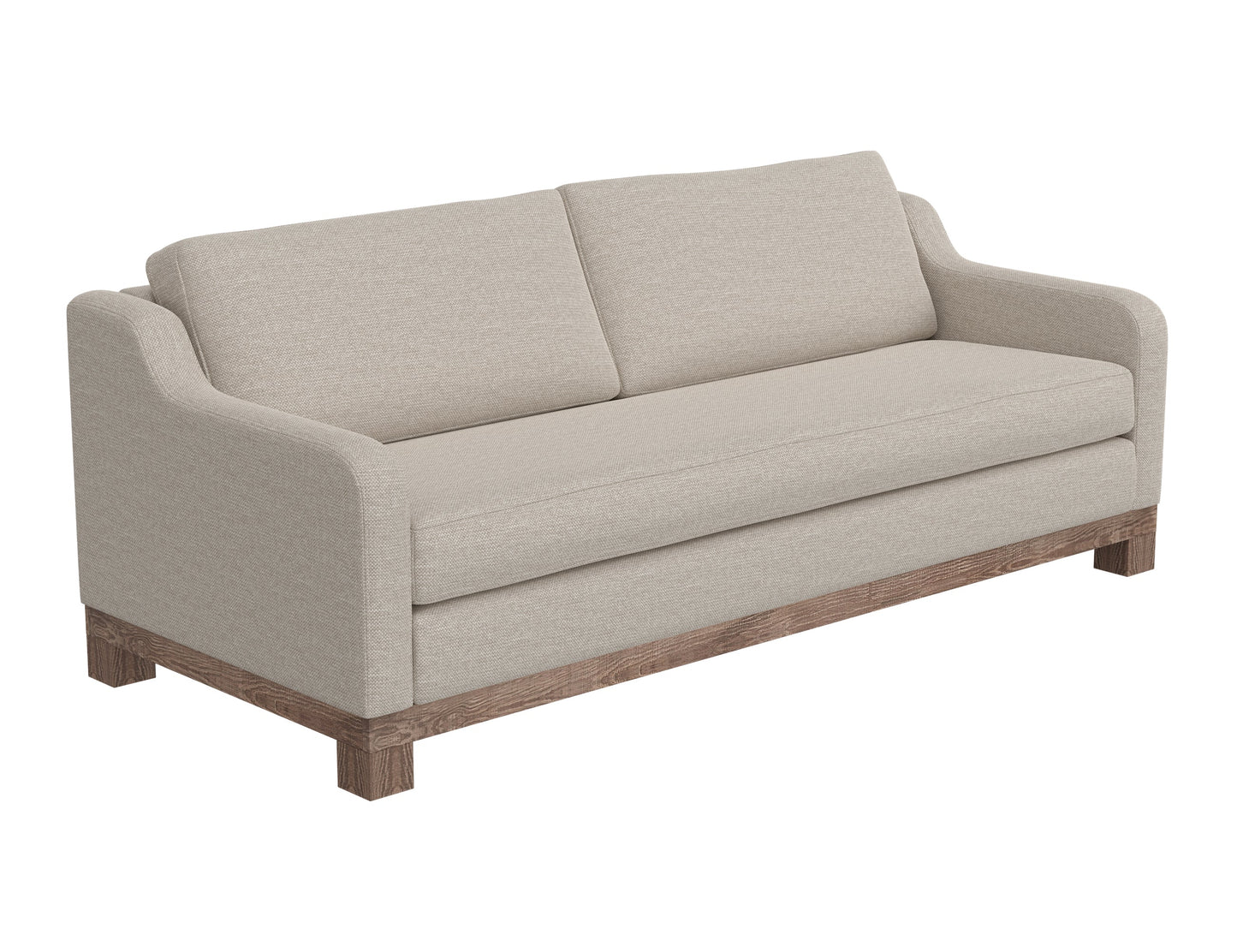 Wooden Frame & Base, Sofa - Agreeable Gray